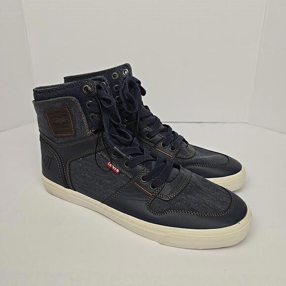 Levis Mason 501 Hi Athletic Sports Sneakers Mens 10 Shoes Navy Jeans main image 4